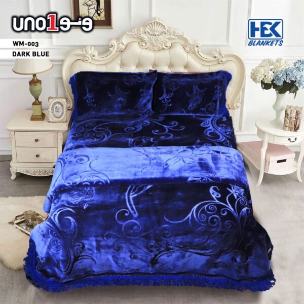 dark blue bed set