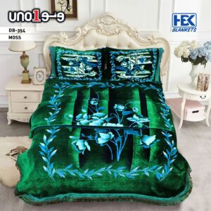 green winter bedsheet